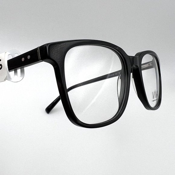 VIVA Eyewear VV4038 001 Wayfarer Square Horn Rim Eyeglass Frame Black 53-19-140 - Picture 3 of 12